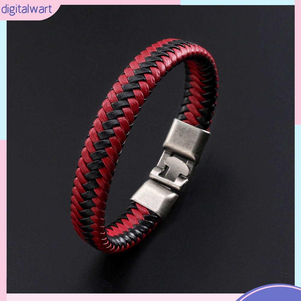 Vòng tay bện dây giả da thời trang Unisex