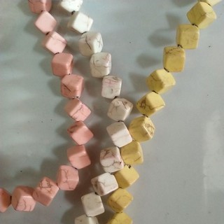 10 viên đá ngọc lam hình thoi 6mm