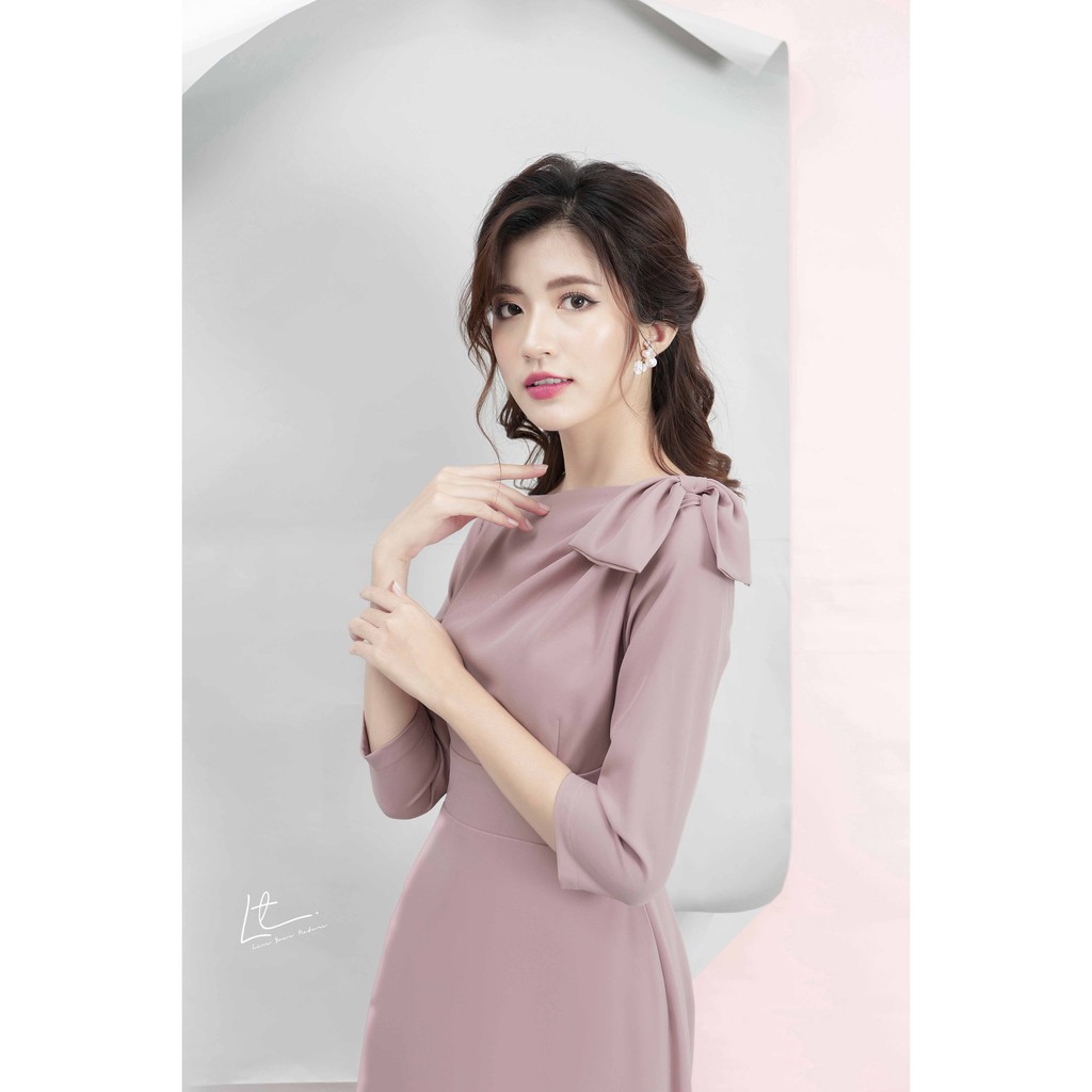VÁY XÒE KẾT NƠ VAI LỊCH LÃM | BigBuy360 - bigbuy360.vn