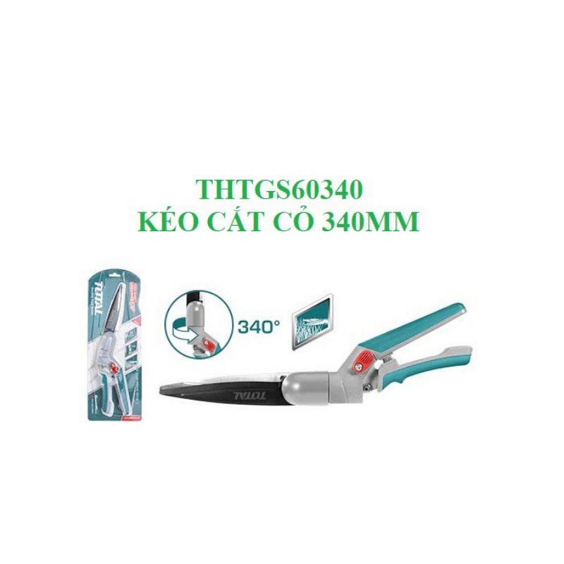 KÉO CẮT CỎ 340MM CHÍNH HÃNG TOTAL MODEL: THTGS60340