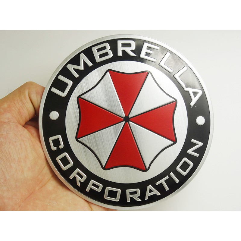 Miếng dán kim loại logo UMBRELLA CORPORATION 11.5cm