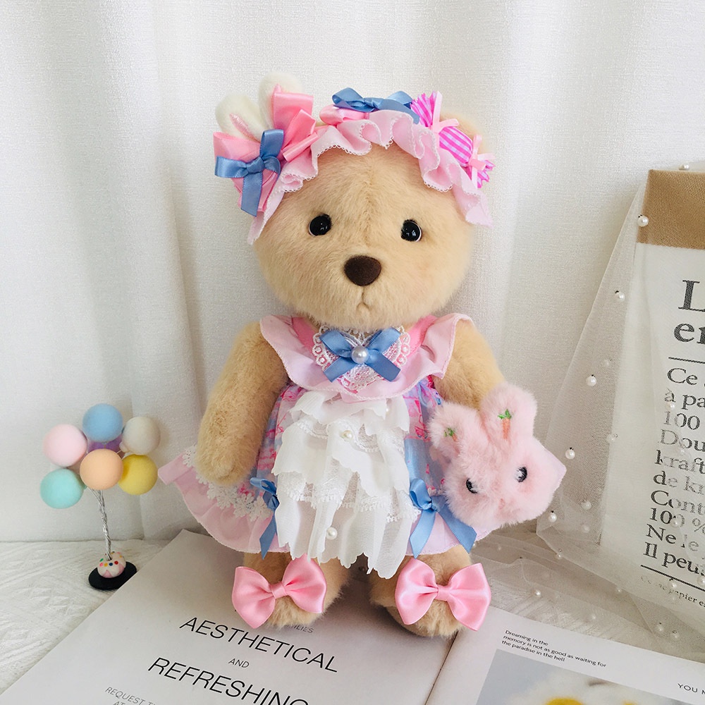 Gấu Bông Lena 30cm May Thủ Công Dễ Thương Cho Bé Gái