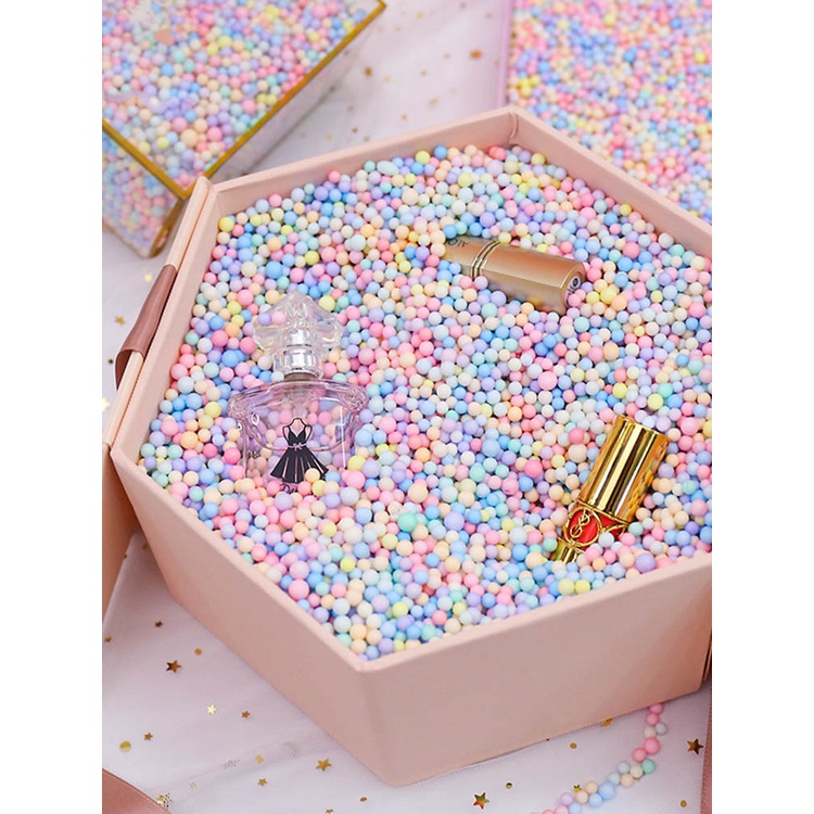 Túi 50g Hạt Xốp Màu Sắc Macaron 10g Dùng Để Trang Trí Hộp Quà