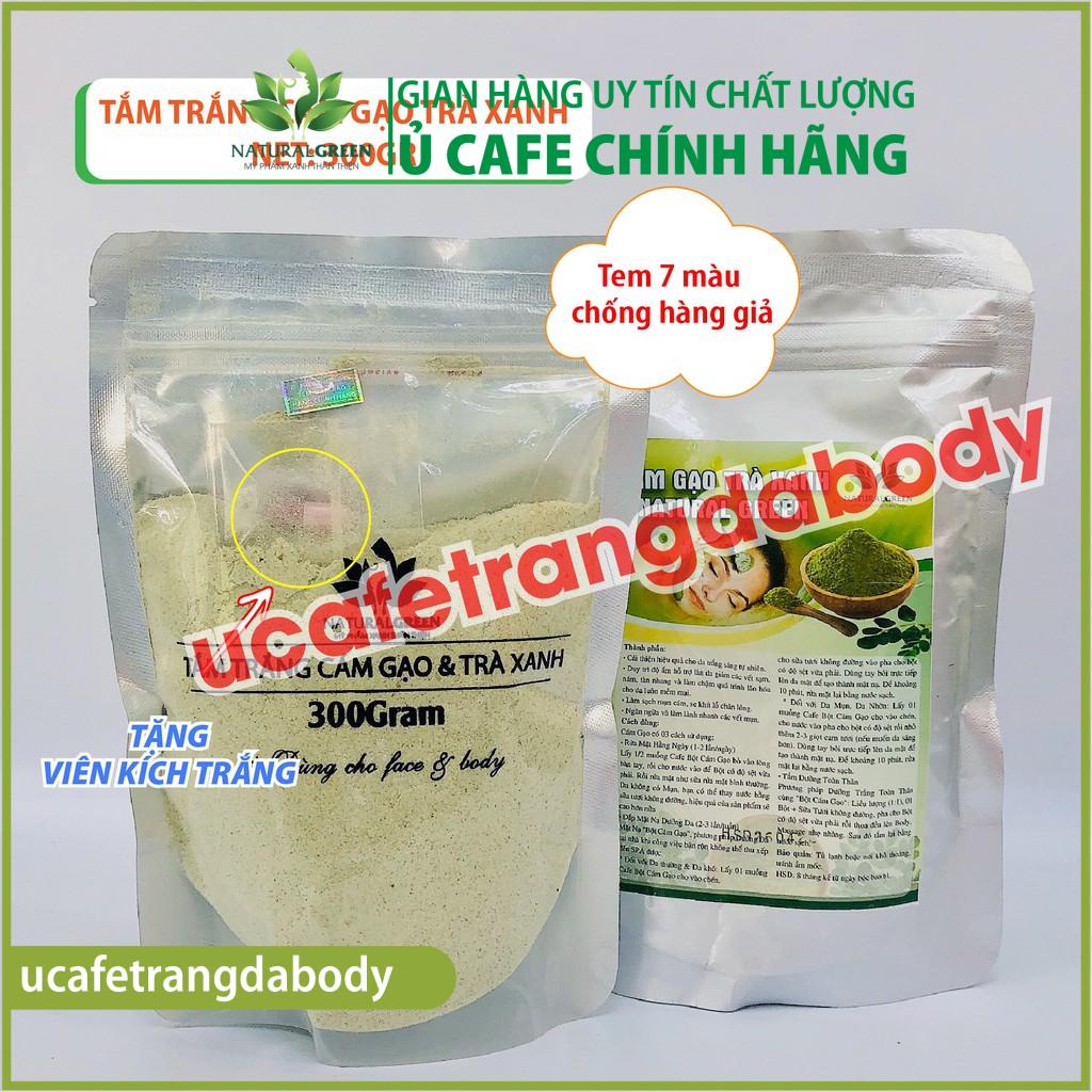 Gói 300gr tắm trắng cám gạo trà xanh,đắp mặt dưỡng da dùng cả cho face & body