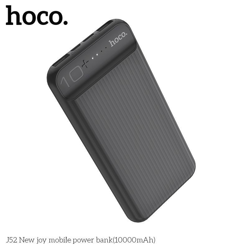 PIN SẠC DỰ PHÒNG POLYMER A+2 USB 2.0A 10000MAH HOCO J52-LED SIÊU MỎNG SẠC NHANH CHO IPHONE IP Huawei Samsung Oppo Realme