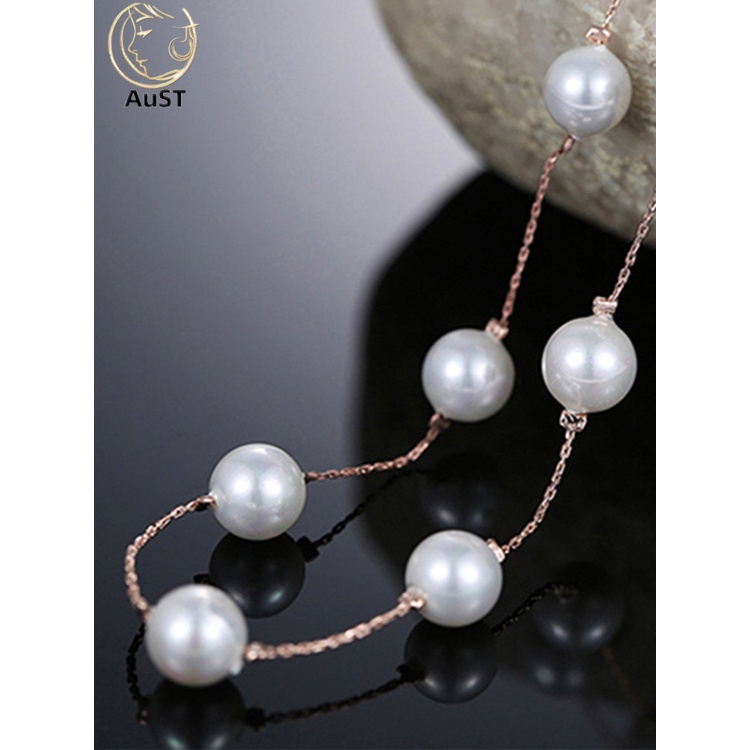 Ustinstore Chuỗi Dây Ngọc Trai Giả Bằng Hợp Kim Có Thể Điều Chỉnh Thoải Mái Mặc Trong Đám Cưới