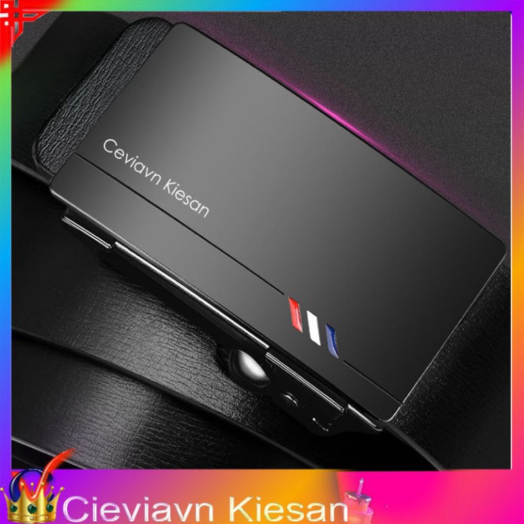 Thắt Lưng Da Nam Khóa Tự Động Cao Cấp Dây Nịt Nam Cieviavn Kiesan 3.3CM X 125CM.
