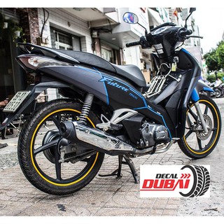 Tem Trùm Future Đen Nhám Viền Xanh ( Có Thể Đổi Màu)