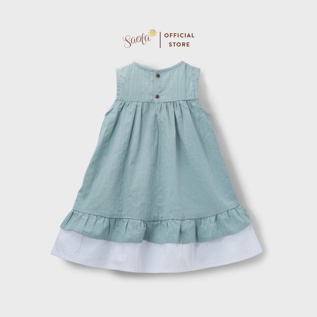 Đầm Bé Gái/ Váy Bé Gái Chất Cotton Xịn Thoáng Mát - DRC012 - SAOLA KIDS CLOTHING