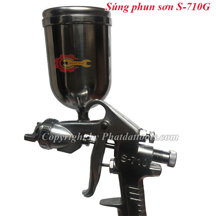 Súng phun sơn S-710G đầu 1.5mm kèm bình 400ml cao cấp