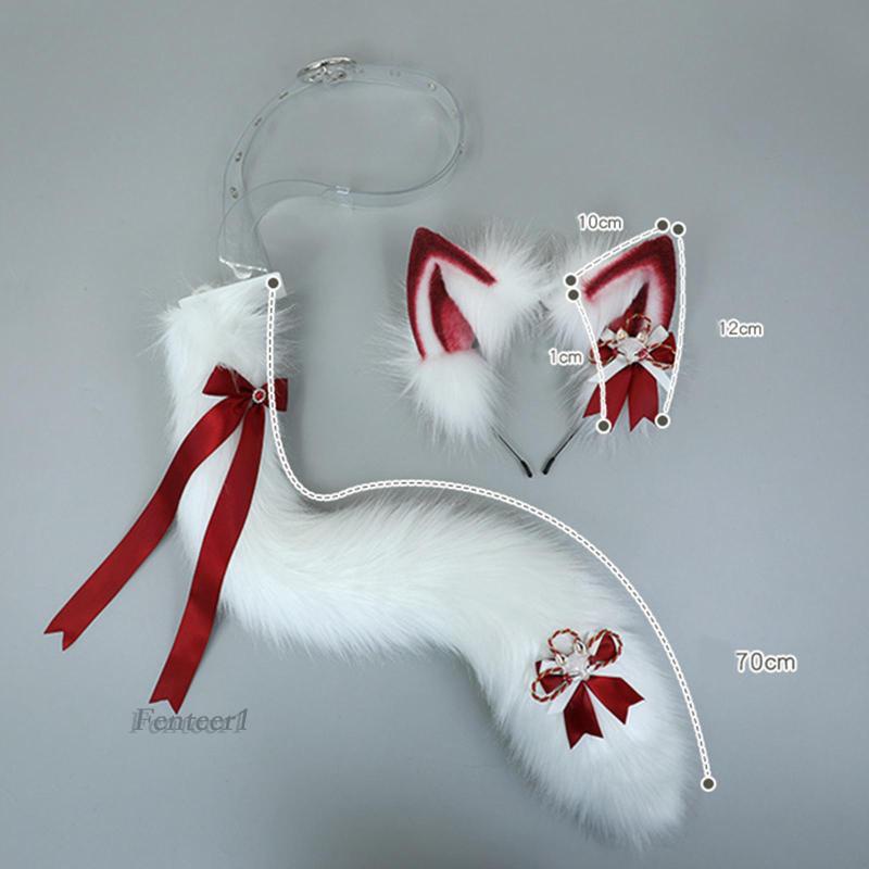 [Fenteer1] Băng Đô Tai Và Đuôi Lông Giả Làm Đạo Cụ Chụp Ảnh