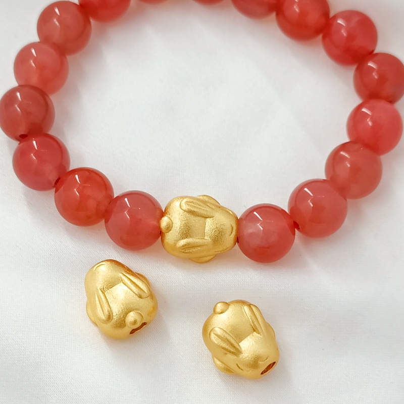 Hạt Cườm Hình Thỏ Nhỏ Dễ Thương Nhiều Màu Sắc Dùng Làm Trang Sức Thủ Công DIY