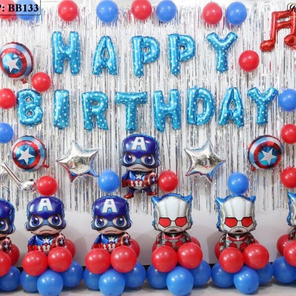 [Ảnh thật] Set trang trí sinh nhật bé trai TẶNG KÈM bơm bóng, keo dán tùy combo