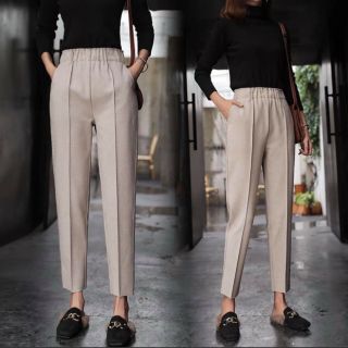 Quần baggy gân giữa dạ hàn dày dặn