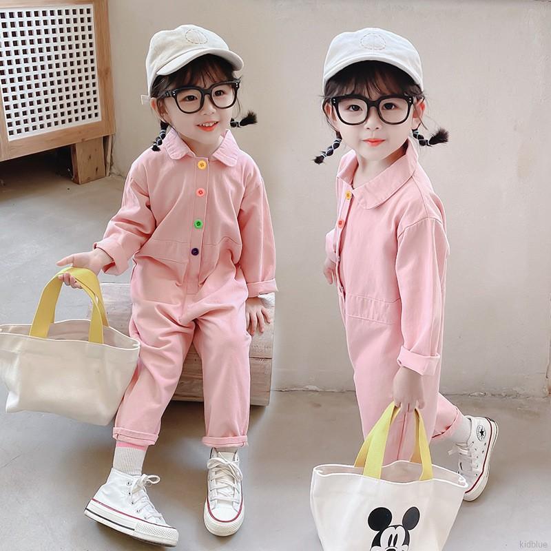 Jumpsuit Dài Tay Dễ Thương Cho Bé Gái