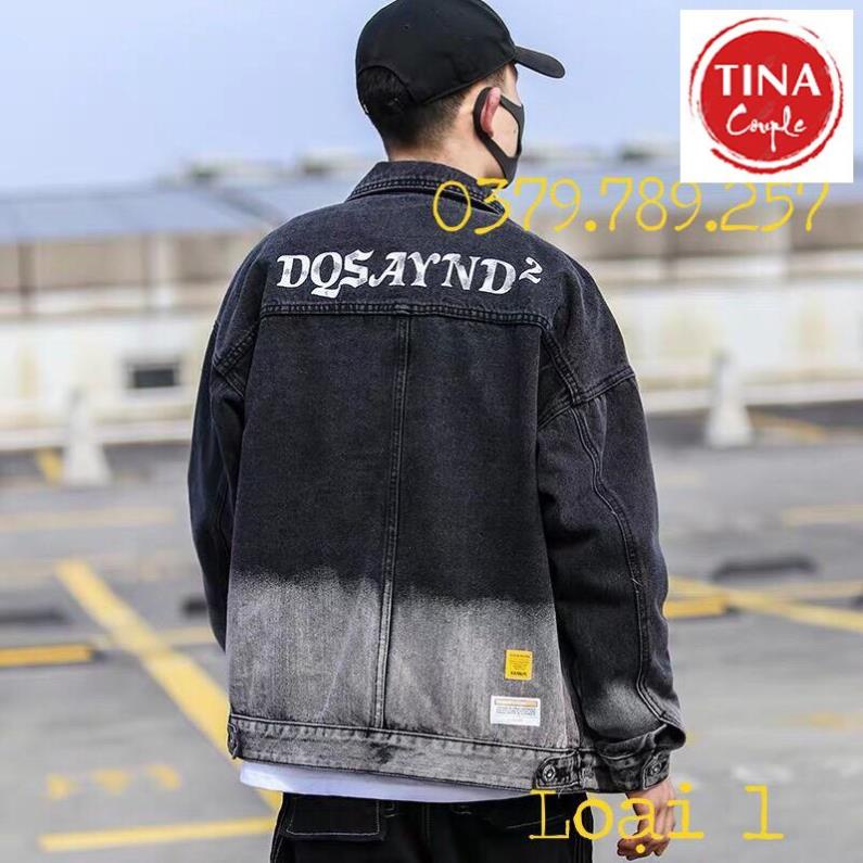 Áo khoác jean nam nữ Unisex Hàn Quốc thời trang trẻ màu đen sương trắng form rộng CHI2020
