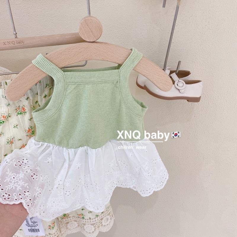 Bộ Áo Hai Dây + Quần Dài Bằng Cotton Dáng Rộng Thoải Mái In Họa Tiết Hoa Dễ Thương Thời Trang Mùa Hè Dành Cho Bé Gái