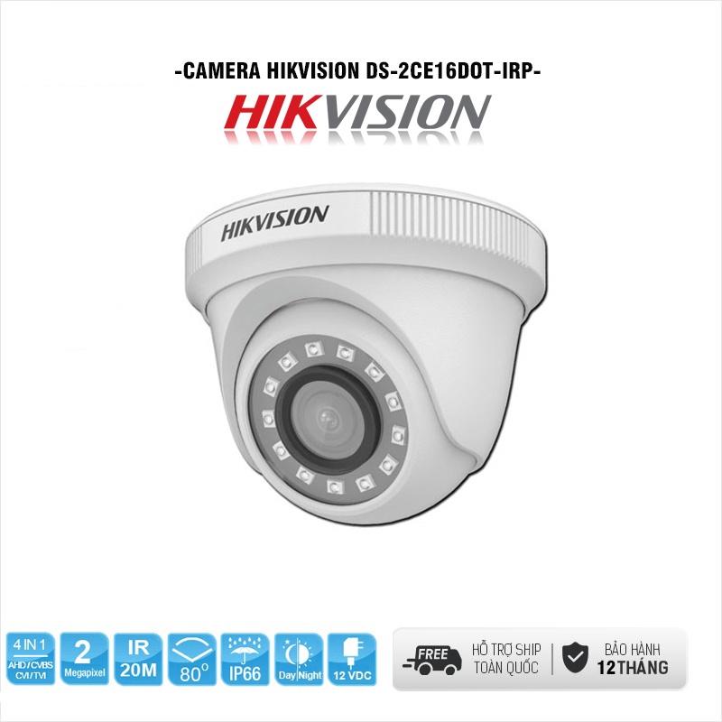 Camera TVI Hikvision 2.0mp FHD DS-2CE16DOT-IRP | DS-2CE56DOT-IRP - Bảo hành 24 tháng chính hãng