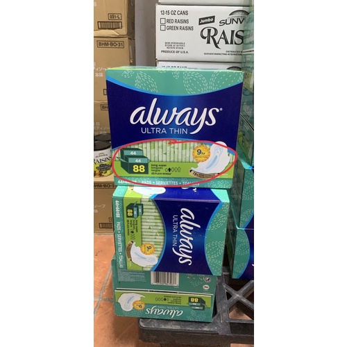 Băng vệ sinh Always Ultra Thin ngày &amp; đêm của Mỹ