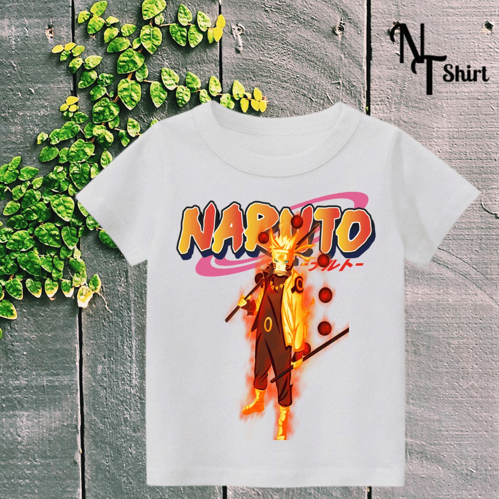 Áo thun bé trai và bé gái, Áo phông trẻ em in hình Uchiha itachi, Naruto, Kakashi, Áo cotton xịn mặc mát thoải mái 10