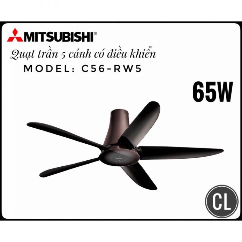 Quạt trần 5 cánh mitsubishi C56-RW5