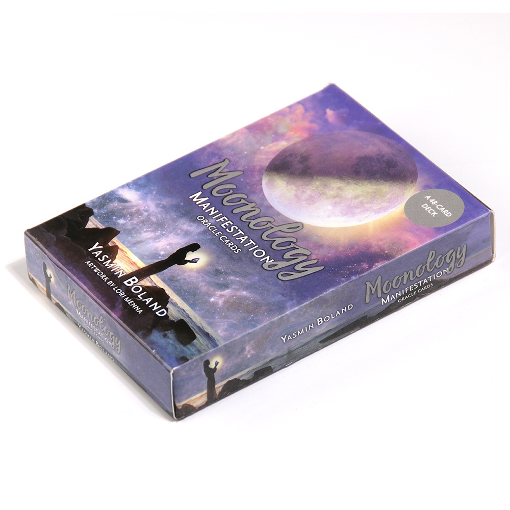 48 Sheets English Version Moonology Manifestation Oracle Cards Bộ 48 Tấm Thẻ Bài In Hình Mặt Trăng