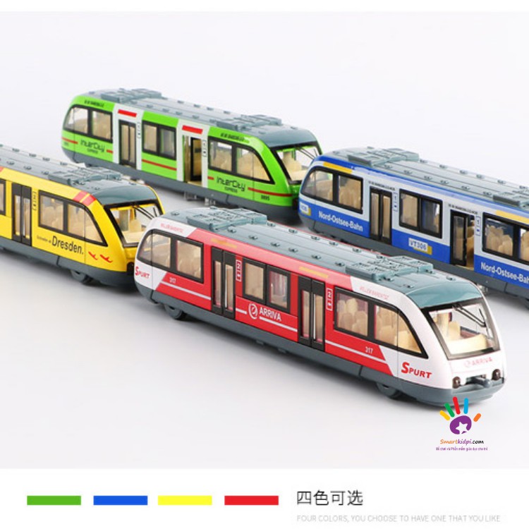 Đồ chơi Mô hình tàu điện ngầm kim loại có thể mở cửa