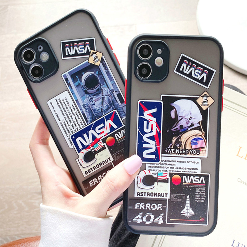 NASA ốp điện thoại Phong Cách Vũ Trụ Cho Iphone 12 11 Pro Max X Xs Max Xr 8 7 Plus Se