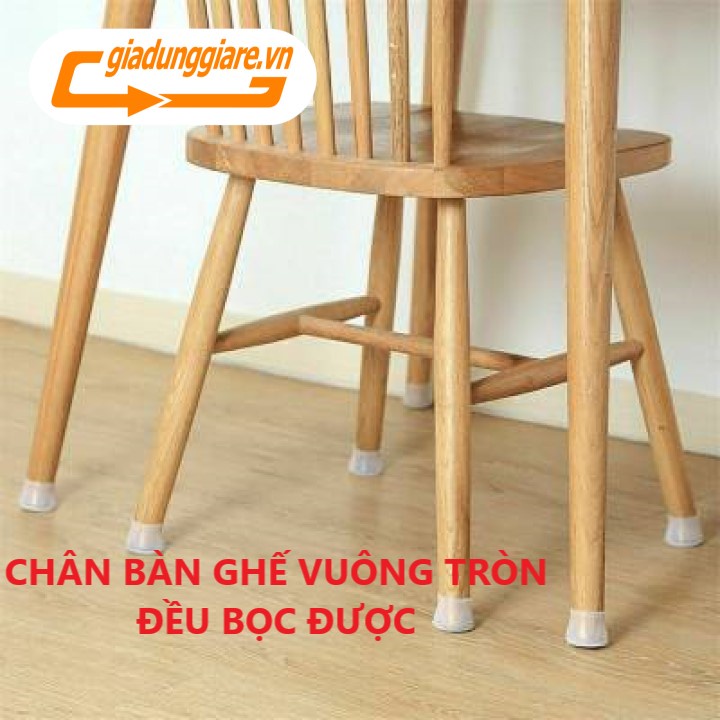 [ BỘ 4 CÁI ] BỌC CHÂN BÀN GHẾ Silicon tiện ích chống trầy xước sàn nhà chống trơn trượt chống ồn hiệu quả