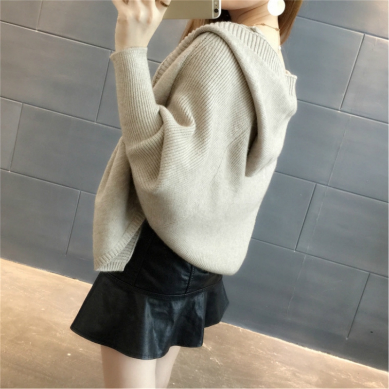 Áo khoác len cardigan dáng rộng màu trơn phong cách trẻ trung dành cho nữ