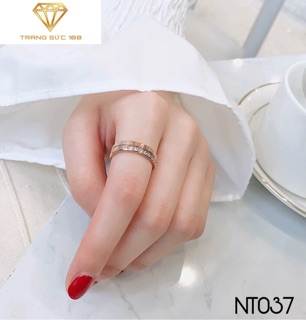 Nhẫn titan ko đEn 2 chiếc NT037