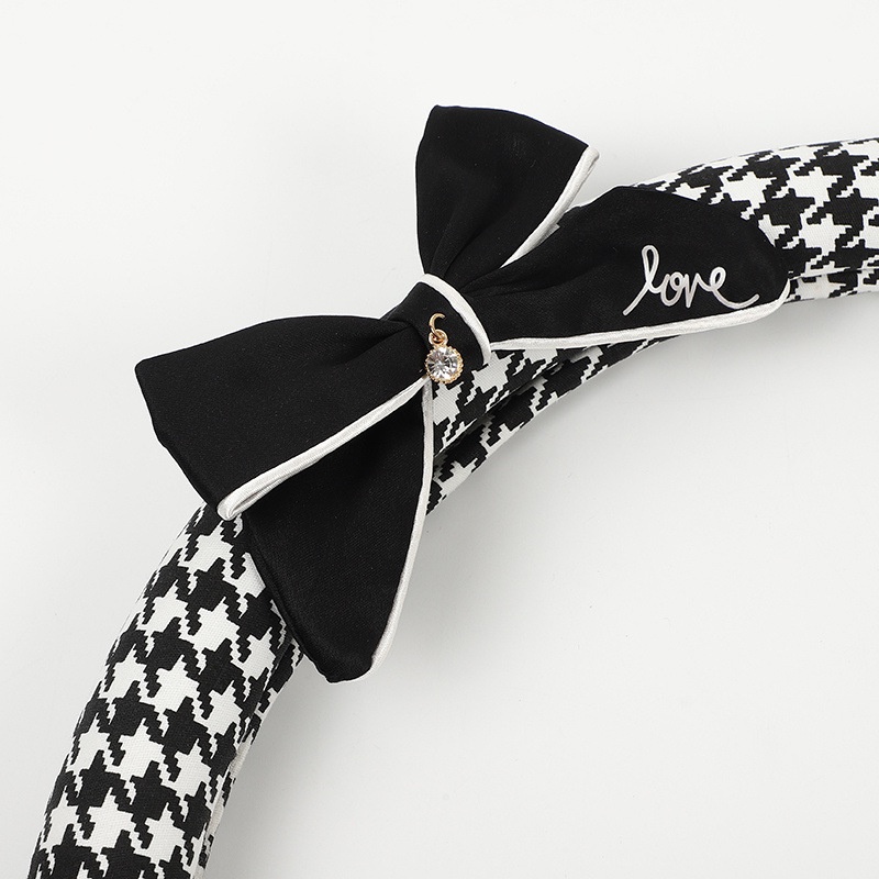 Vỏ BọC Vô Lăng ThắT Nơ Dễ Thương 38cm Universal Cho Xe Hơi