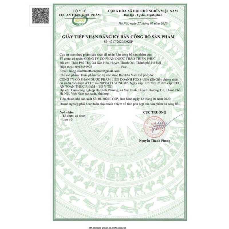 Viên uống bổ phế Đông Trùng Hạ Thảo Banikha Thiên Phúc  1 hộp 60 viên | BigBuy360 - bigbuy360.vn