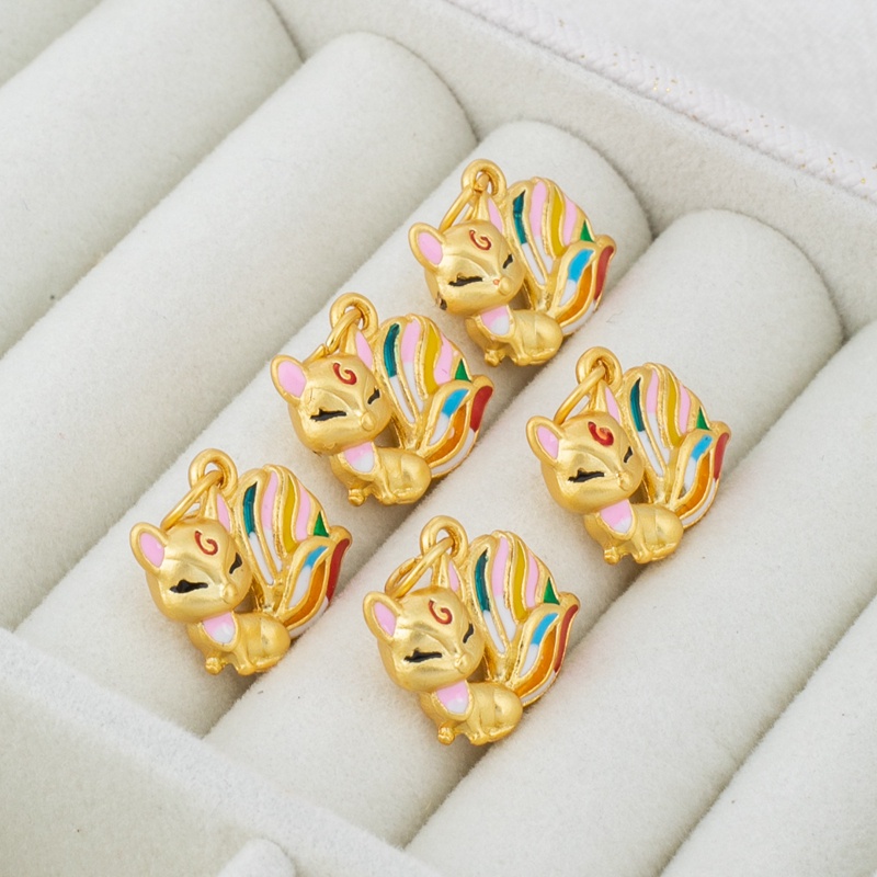 Túi Đồng 18k Mặt Dây Chuyền 13 * 14mm diy Màu Vàng Đồng Sang Trọng