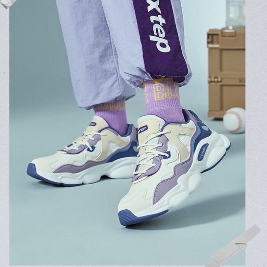 Giày thể thao XTEP chất liệu da thoáng khí thời trang dành cho nữ