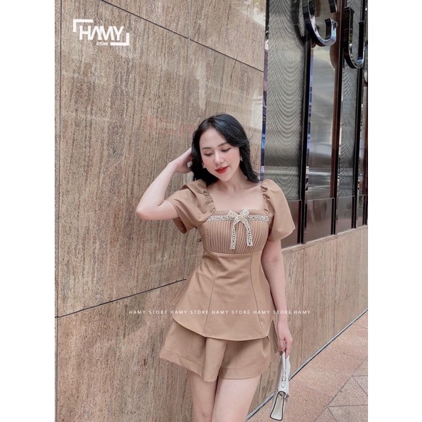 Bigsize Set peplum xếp ly ngực 55-95kg