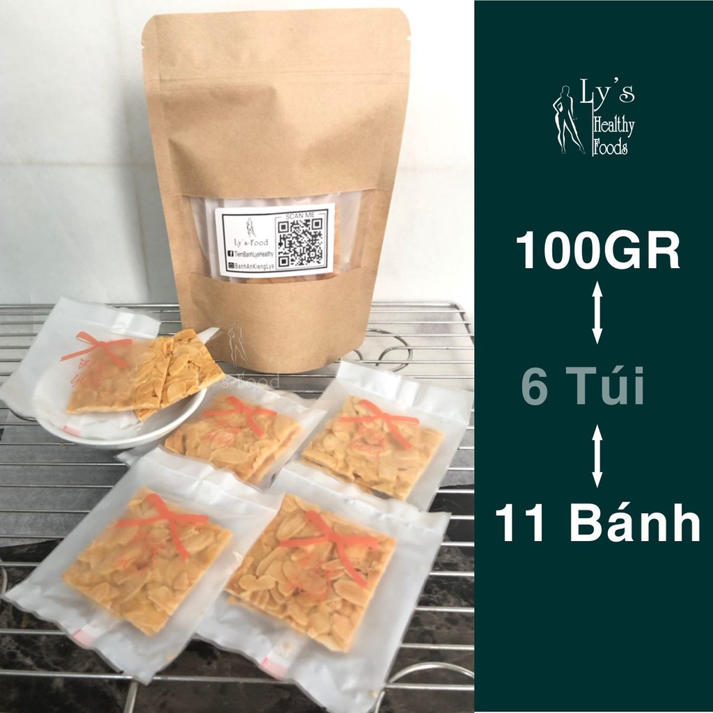 Bánh Ngói Hạnh Nhân Ăn Kiêng - Bánh Ăn Kiêng Giảm Cân Healthy - Bánh Hạt Dinh Dưỡng Lys Food