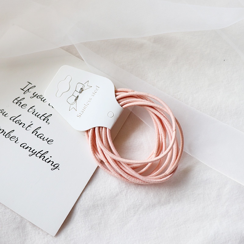 Set 10 Dây Buộc Tóc Co Giãn Nhiều Màu Sắc Tiện Dụng Cho Nữ