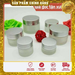 Hủ kem thủy tinh bạc 5g/10g - hủ đựng mỹ phẩm - hủ đựng kem