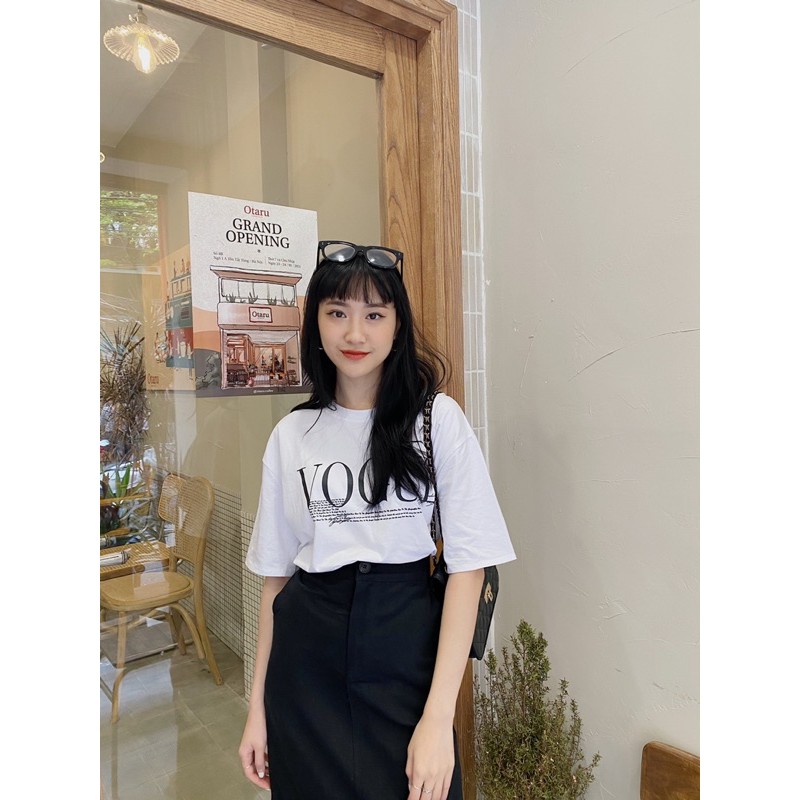 [Mã WASKT304 giảm 15% tối đa 30K đơn 99K] ÁO PHÔNG CHỮ VOGUE DÁNG RỘNG 265 ( ẢNH THẬT + CLIP CHẤT ÁO ) | BigBuy360 - bigbuy360.vn