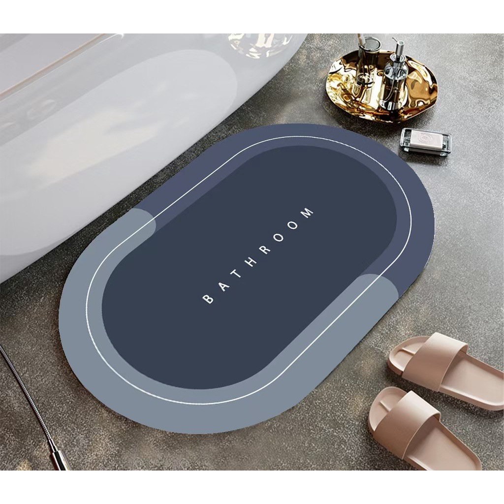 Thảm lau chân siêu thấm hút chống trượt, thảm chùi chân silicon hút nước cửa nhà tắm