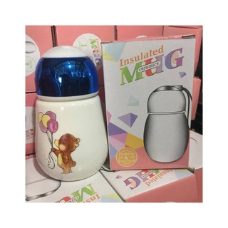 Cốc Sứ Giữ Nhiệt Có Nắp - Ly Sứ Có Nắp Uống Nước Riêng Kèm Dây Treo Tiện Dụng