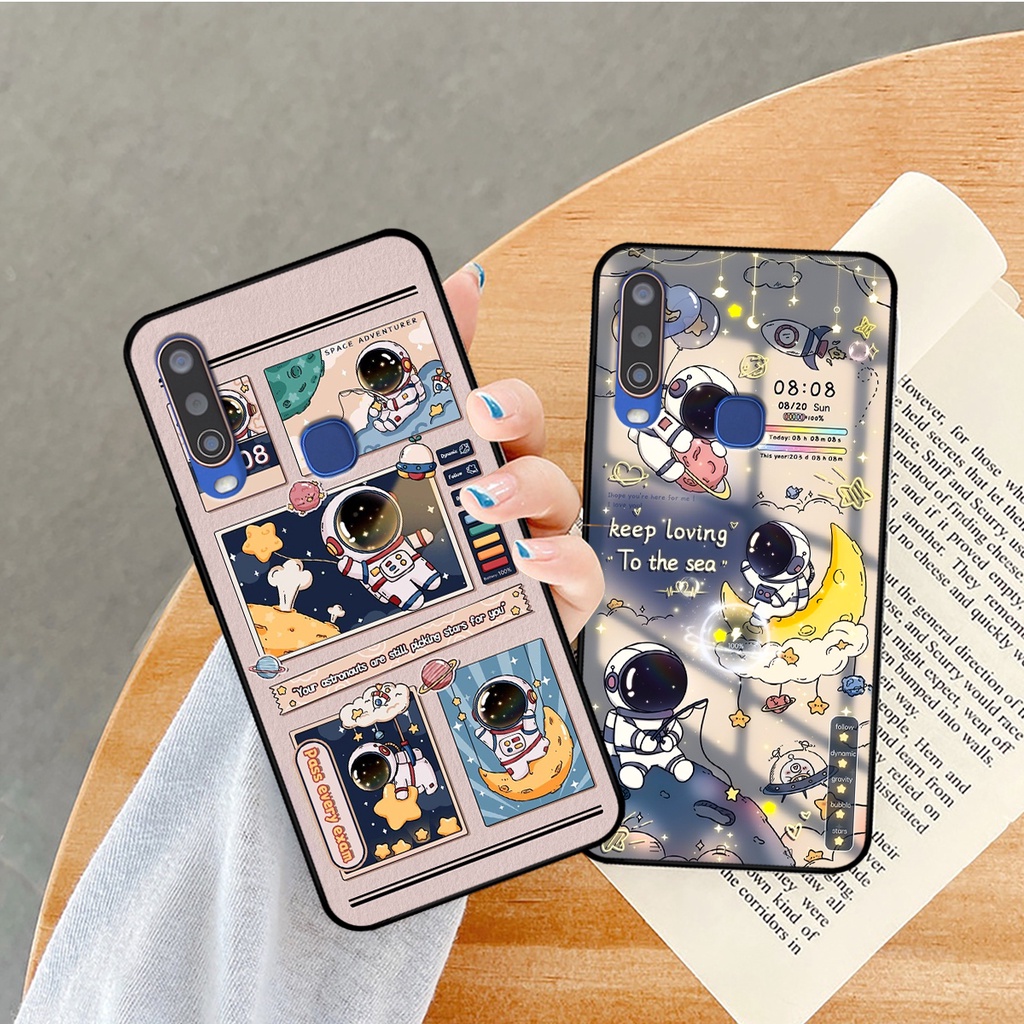 Ốp lưng Vivo U10 / Y11 / Y12 / Y15 / Y17 hình gấu, vũ trụ ngân hà chibi. ốp chống sốc bền đẹp