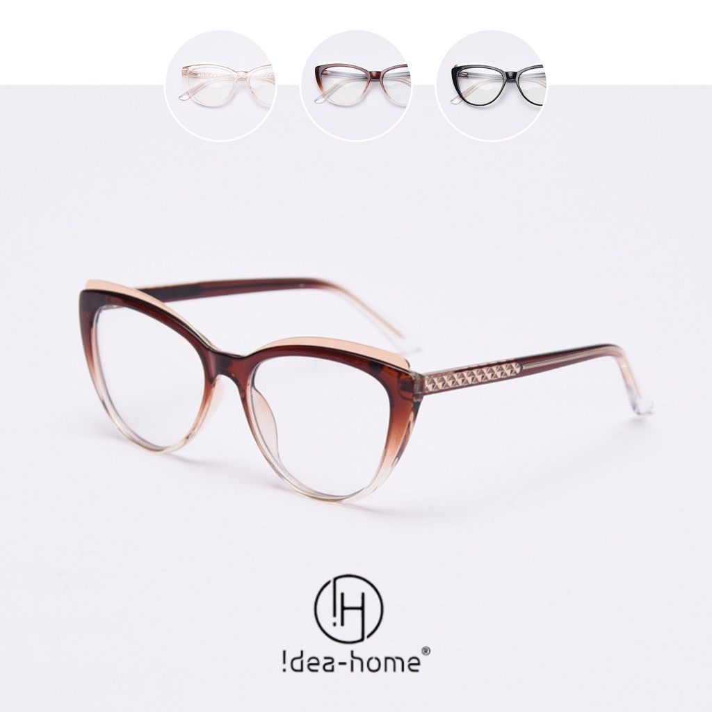 IDEAHOME Gọng kính mắt mèo phối kim loại TR7515