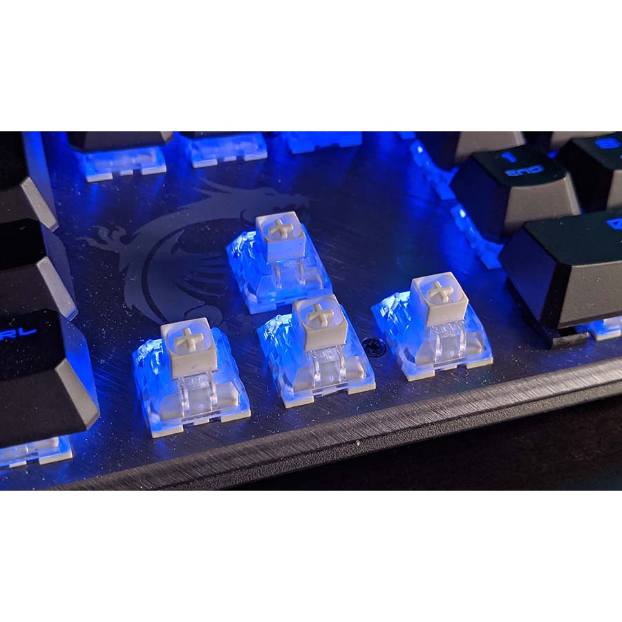 Bàn Phím Cơ Máy Tính Chơi Game Có Dây - MSI Gaming GK50 Elite Kailh Blue / Kaihbox White - Hàng Chính Hãng