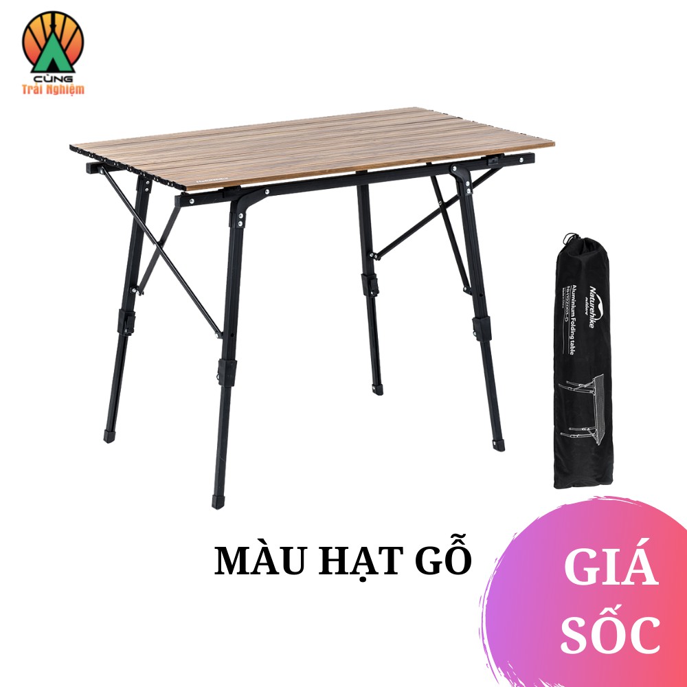 [CHÍNH HÃNG] Bàn Dã Ngoại Gấp Gọn Naturehike NH19Z003-D Thiết Kế Kiểu Ống Lồng, Điều Chỉnh Chân Bàn Dễ Dàng