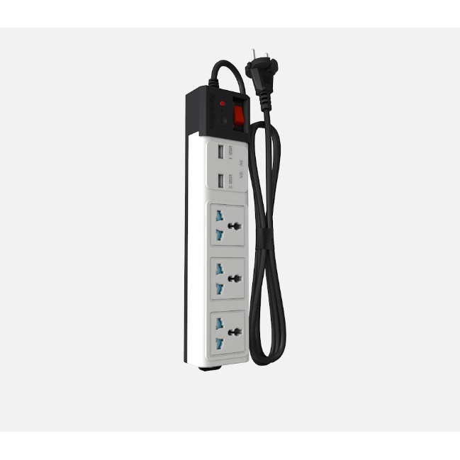 Ổ cắm đa năng USB chống giật 5m Model: OC04.USB 3C/5M/10A- Hàng Chính Hãng