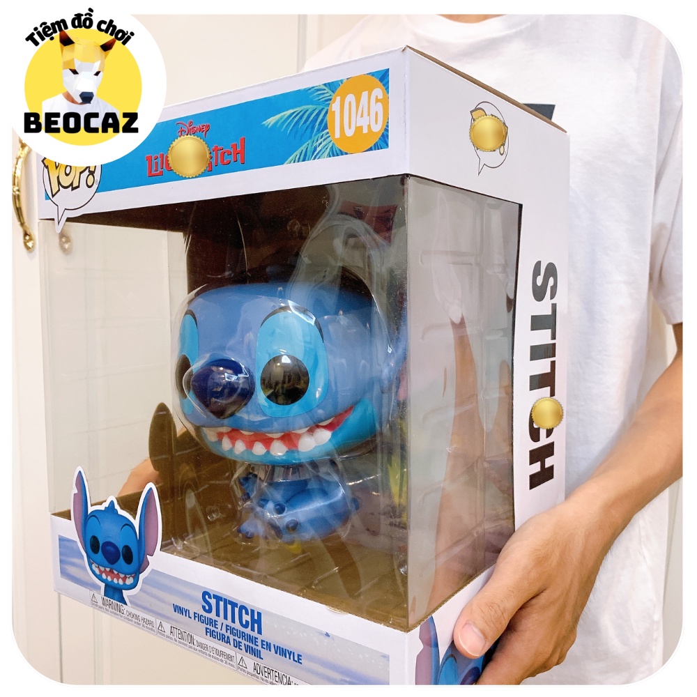 Mô hình Funko Pop Disney Lilo & Stitch Mẫu To 10 Inch No.1046 quà tặng Disney trang trí Tiệm Đồ chơi Beocaz Chính Hãng