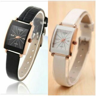 Đồng hồ nữ dây da mặt vuông cao cấp