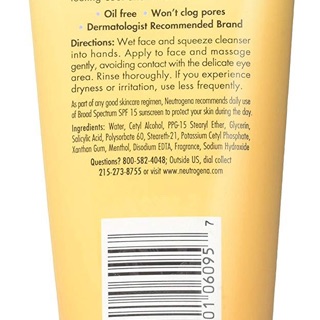 [🇺🇸]SỮA RỬA MẶT Neutrogena Deep Clean Cream Cleanser 7 oz